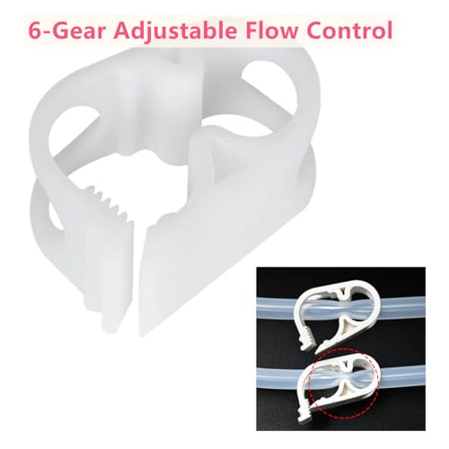 24 Pcs Adjustable Plastic Tubing Clamps – Hose Valves for 1/4"-1/2" Tubing – Pinch Valve Design for Precise Flow Control – Ideal for Lab, Beer Bottling & Liquid Transfer