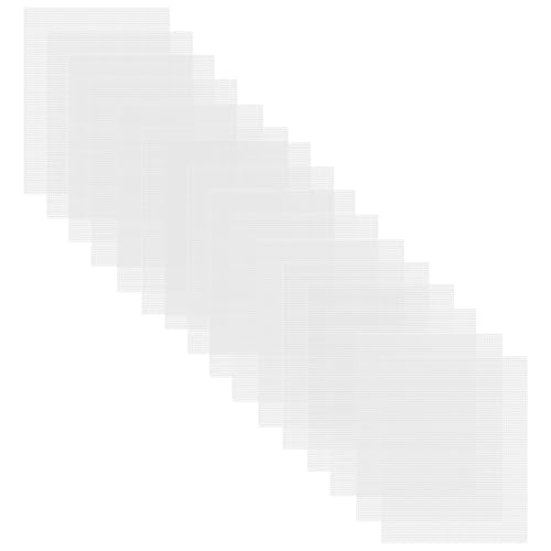 Caydo 16 Pieces 7 Count Plastic Mesh Canvas Sheets, Eye Mesh for Therian Mask, Acrylic Yarn Crafting, Knit Crochet Projects and Make Aquarium Dividers (10.5 X 13.5 Inch) - color: Clear White - 16pcs