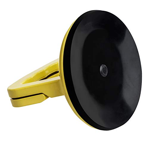 FCHO Glass Suction Cup Heavy Duty Aluminum Vacuum Plate Puller Handle Holder Hooks Duty Galss Lifting/Tile Suction Cup Lifter/Moving Glass/Pad for Lifting (Yellow, 2Pack) - color: Yelow