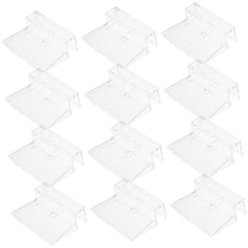 COLLBATH 16pcs Sturdy Acrylic Aquarium Lid Brackets Fish Tank Cover Support for Easy for Various Tank for Open
