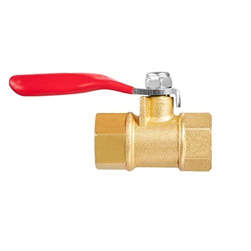 Brass Ball Valve Shut Off Switch, Tubing Fitting Straight Coupling Adapter 2pcs (1/4" NPT Female x 1/4" NPT Female) - size: 1/4" NPT Female x 1/4" NPT Female