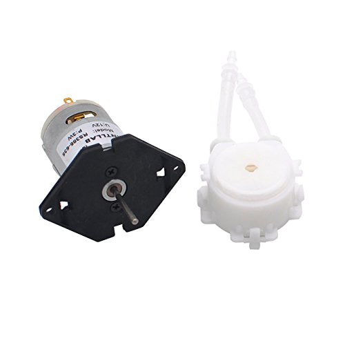 INTLLAB 12V DC DIY Peristaltic Liquid Pump Dosing Pump for Aquarium Lab Analytical 3mm ID x 5mm OD - size: 19~100ml/Min