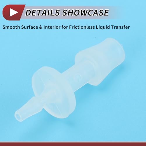 5 Pcs Aquarium Plastic Hose Barb Fitting 3/32" to 1/4" Hose ID Connectors Clear Plastic - size: 3/32"-1/4"