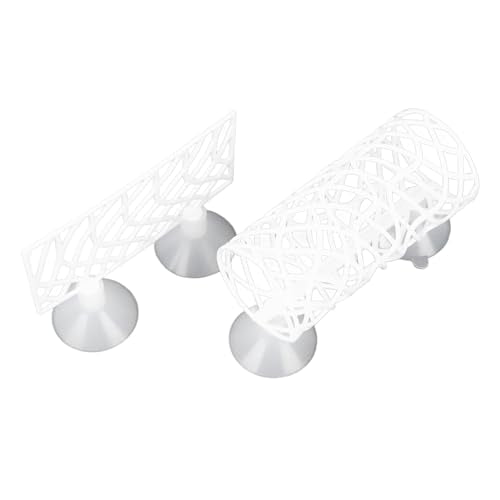 Fish Bed Tunnel, Small Hole Hollow Fish Hideout Resting Tube Premium Craftsmanship Betta House Shrimp Hide with Suction Cup for Aquarium (White) - color: White