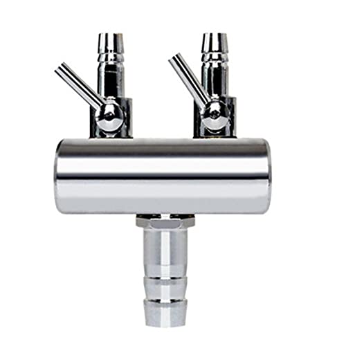 Aquarium Air Valve 2 Way Inline Manifold Air Flow Pump Tubing Splitter Lever Control Valve