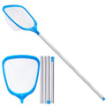 TidyMister Hot Tub Skimmer Spa Net with 5ft Aluminum Pole Ultra Fine Mesh Net Handy Leaf Skimmer for Small Above Ground Pools Pick Up Fine Debris Lightweight Net - size: 12inch with 5ft pole