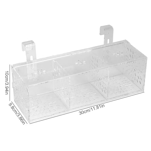Acrylic Fish Tank Isolation Box | Adjustable Aquarium Hatchery/Breeding Box | Transparent Fish Holder with Suction Cups | 3 Sizes for Fry/Sick Fish (30CM*10CM*10CM) - size: 30CM*10CM*10CM
