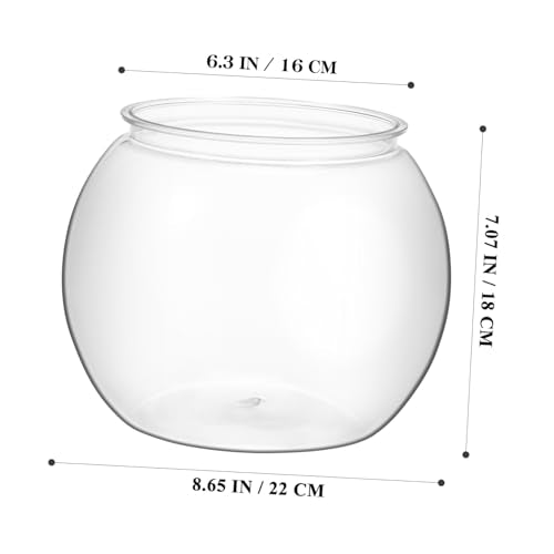 Happyyami Transparent Desktop Aquarium Tank for Betta Multi- Office Decor Stylish Fish Bowl for Plants Fish Elegant Tabletop Decoration
