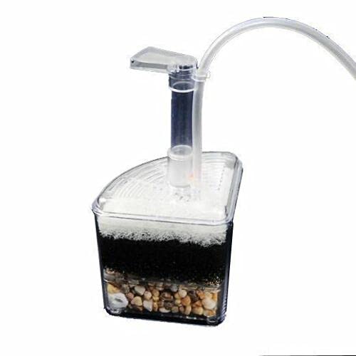 XINYOU Corner Filter Air Driven Bio-Sponge Ceramic for Fry Shrimp Fish Tank Aquarium XY-2010, 2.75 x 3.15 x 11 inches - size: 2.75 x 3.15 x 11 inches