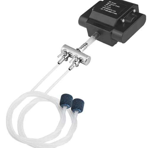 Joyzan Air Splitter Flow Control Valve, Aquarium Flow Gang Lever Pump Distributor 2 Way Stainless Steel Fish Tank Manifolds Multi Port T Shaped Line Metal Regulator Connector Airline Tubing Hose
