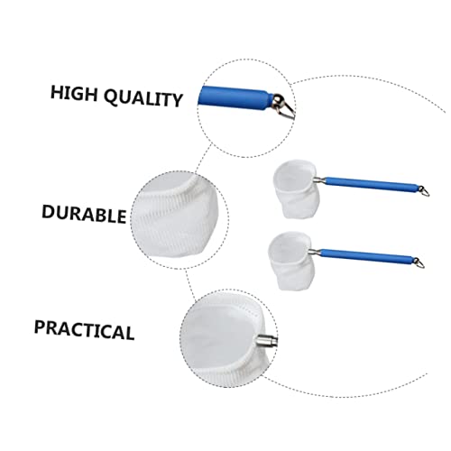 KOMBIUDA 2pcs Round Fish Tank Dip Net Telescopic Fishing Net for Aquariums Compact Design for Easy Storage for Home Fish Culture and Outdoor Use Random