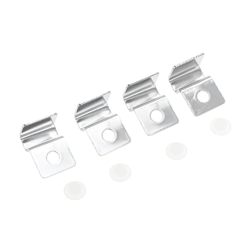 4 Pcs Aquarium Lid Clips, 6mm Aquarium Cover Support Clamps, Aquarium Cover Holder Lid, Stainless Steel Aquarium Tank Cover Clamps Set, Silver Tone