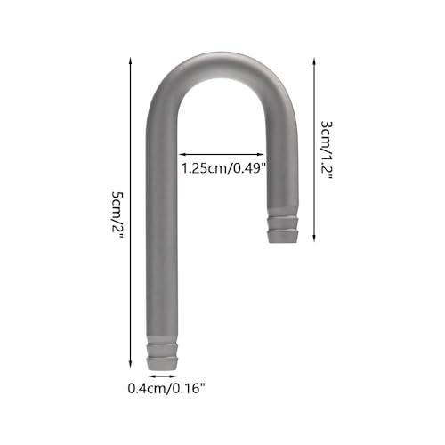 Aquarium U Shape Tube, 304 Stainless Steel Fish Tank U-Shape Connector for ID 4mm/0.16" Air Tubing