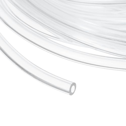 uxcell Clear PVC Tubing, 2.3mm ID x 3.8mm OD - 15ft PVC Tube Lightweight Vinyl Hose, Transparent Flexible Plastic Water Tubing for Air Oil Water Transfer Aquarium Irrigation - size: 2.3mm ID x 3.8mm OD