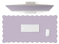 Cute Purple Scalloped Desk Mat with Polka Dot Large Mouse Pad Computer Mat Aesthetic Keyboard Mat for Desktop Laptop Protector for Office & Home - color: A8- Purple