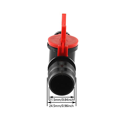 DGZZI Barbed Ball Valve 4PCS 1-Inch ID in-Line Ball Valves Shut-Off Switch Hose Barb Connectors for Drip Irrigation and Aquariums
