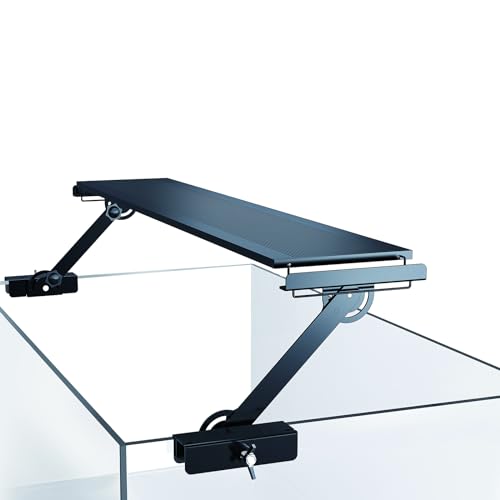 Metal Aquarium Light Riser Clamp, 2Pcs | Full Metal, Fits Rim Up to 0.9”, Max 4.9” Wide Light, 0-6.5” Adjustable Height