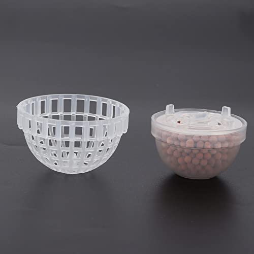 Aquarium Moss Ball Holder Submerged Plastic Fish Tank Moss Minerals Ball Holder for Shrimps to Hide and Breed Transparent Plastic Material Size 5x3.5cm