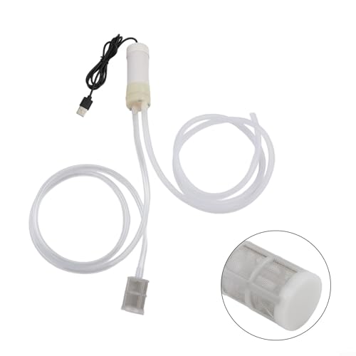 5V Self-Priming Pump USB Powered Vacuum Pump Aquarium Balcony Garden 4L/min Rate with 1M 5M 10M Tube Options White(1 Meter)