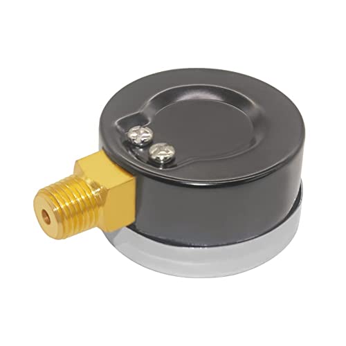Joywayus Pressure Gauge 0 to 30 PSI Brass 1/4" Male NPT Thread Lower Mount, Multiple Function - size: 0-30PSI--1/4", style: No Glycerin Filled
