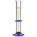 stonylab Graduated Cylinder, Laboratory Borosilicate Glass Graduated Measuring Cylinder with Plastic Hexagonal Base and Protective Collar, 250 ml - size: 250 ml