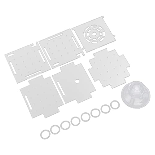 Acrylic Fish Isolation Box Aquarium Hatchery with Feeding Hole for Baby Fish Shrimp Breeding (Single Grid mini 6 * 6*)