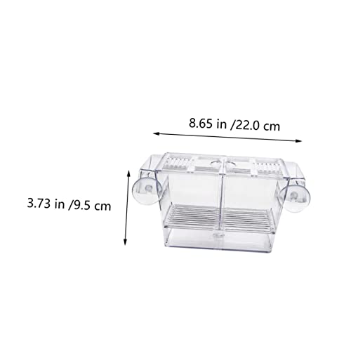 BESPORTBLE Floating Fish Incubation Box Observation Fry Breeding Tank Suction Cup for Aquarium