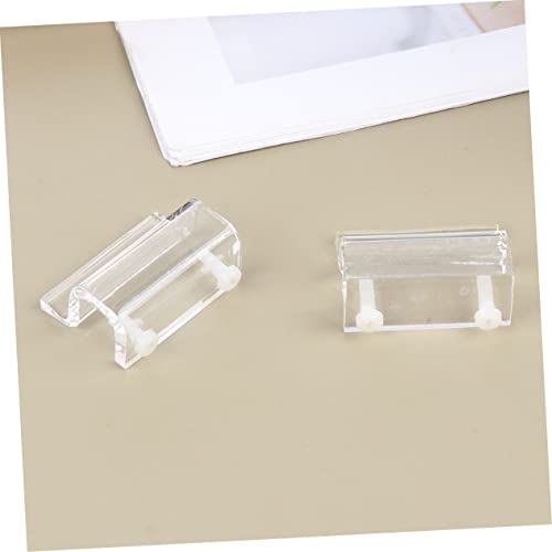 Aquarium Support Brackets 4pcs Acrylic Fish Tank Cover Holder Easy to Install Suitable for Open Ribs Tanks (White)
