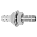 Beduan 3/8" Hose Barb Thru-Bulk Bulkhead Straight Hex Union Stainless Steel Fitting - size: 3/8" Hose Barb, style: Pack of 1