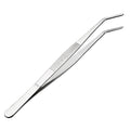 uxcell 10-Inch Stainless Steel Tweezers with Curved Serrated Tip Daily Garden Tool - size: 10 Inch, Curved Tip