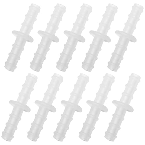 ResOne Oxygen Tubing Straight Connectors, 10‑Pack – Standard 6mm Barbed Male‑to‑Male O2 Hose Couplers for Oxygen Tubing Extensions, Leak‑Resistant, Easy‑Attach Design - size: 10pk