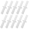 ResOne Oxygen Tubing Straight Connectors, 10‑Pack – Standard 6mm Barbed Male‑to‑Male O2 Hose Couplers for Oxygen Tubing Extensions, Leak‑Resistant, Easy‑Attach Design - size: 10pk