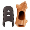 VOSAREA 2pcs Aquarium Breeding Cave and Shrimp Shelter Ceramic Fish Tank Decorative Shelter Red Clay Tree Stump Design, Small Betta Fish and Shrimp Hiding Hideout for Freshwater Aquatic