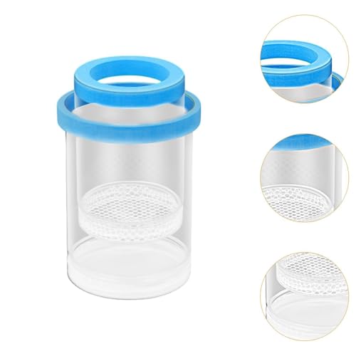 Fish Breeding Box Aquarium Floating Breeder Incubator Holder Isolation Container with Hole Lid Easy Setup Clear pp Material Suitable for Guppy Betta, Blue - color: blue