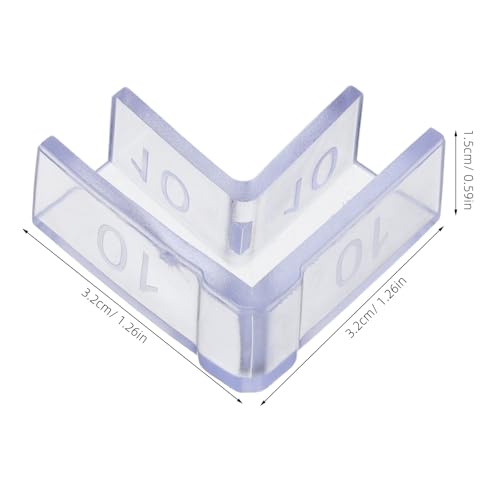 25pcs Aquarium Corner Guards for 10mm Glass Tank Plastic Edge Protectors with 90 Degree L-Shaped Design for Safety and Fish Tank Glass Edge Protection