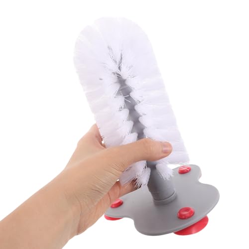 minkissy Turtle Brush with Suction Cup for Aquarium Soft Bristle Scrubber for Turtle Shell Cleaning and Back Scratching Red Suction Pad for Reptile Health