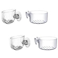 4 Pcs Aquarium Plant Pot Planter, Glass Fish Tank Plants Holder, Aquarium Decoration Plant Cup with Suction Cups for Fishes Tank Ornament Aquarium Décor Plastic Plants Fish and Aquatic Pets