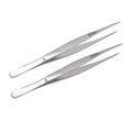 7 Inch Stainless Steel Tweezers with Straight Serrated Tip Multipurpose Forceps for Craft Repairing 2 Pack - size: 7 Inch