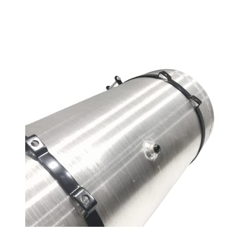 JSD 14.5 Gallons 12"x30" Aluminum Spun Round Gas Tank Fuel Cell Tank End Fill 3/8" NPT Outlet -Off-road, mini bike,go kart - size: 12" x 30"