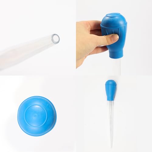 Aquarium Siphon Water Changer - Blue & Black Gravel Vacuum Cleaner Tool Kit for Fish Tanks