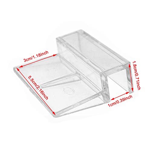 Aquarium Lid Clips 10mm Thick Rimless Tank Cover Clips Acrylic Fish Tank Cover Support Holder,15Pieces