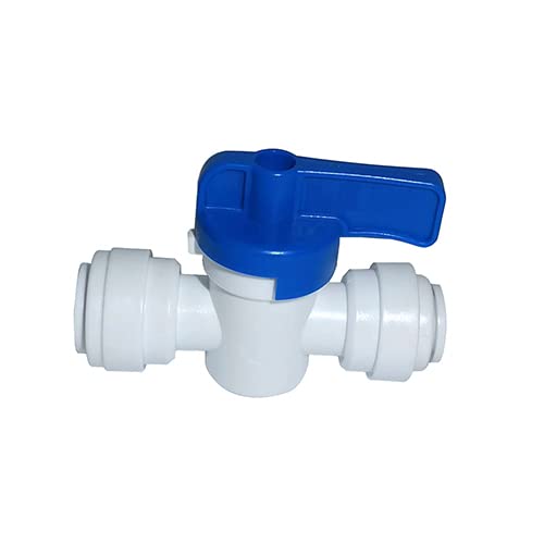 Food-Grade Quick Connector Push-In Tube Fitting,5/16" O.D. Equal Tube Shut off Ball Valve for Reverse Osmosis Water Filter Purifier (Pack of 5) - size: 5/16" o.d. tube x 5/16" o.d. tube