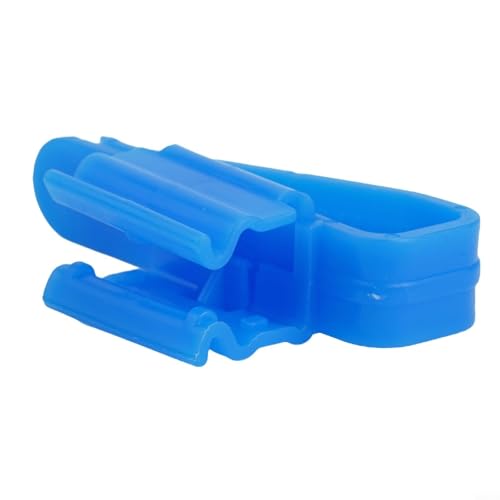 5-Pack ABS Plastic Fish Tank Clamp Water Pipe Holder, Secure Aquarium Hose Mounting for 8-16mm Diameter Tubes, Anti-Slip for Easy Cleaning and Water Change Maintenance in Tanks or Buckets, Black and - color: blue