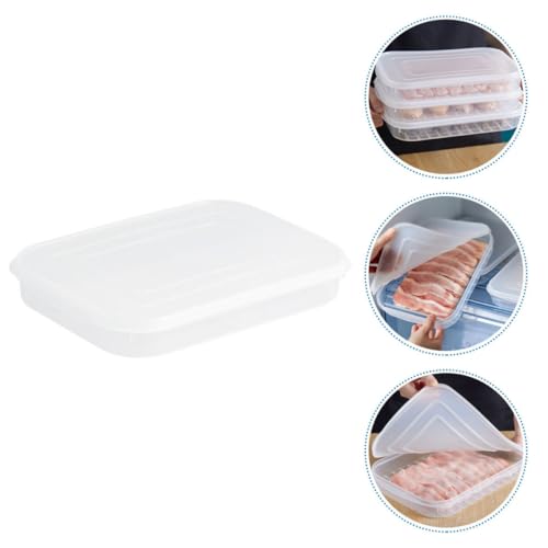 Yardwe Pe Soft Lid Stackable Refrigerator Storage Containers for Seafood, Fish, and Meat, Large Fridge Food Keeper Box with Airtight Seal for Cold Storage