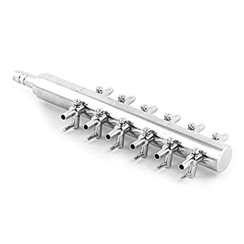 Aquarium 12 Way Inline Manifold Air Flow Pump Tubing Splitter Lever Control Valve - size: 12 Ways