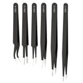 6-Pieces Precision Tweezers, Stainless Steel Long Tweezers,Anti-static Craft Tweezers For Electronics,Splinter Removal,Soldering,Jewelry Making,Eyelash Extension
