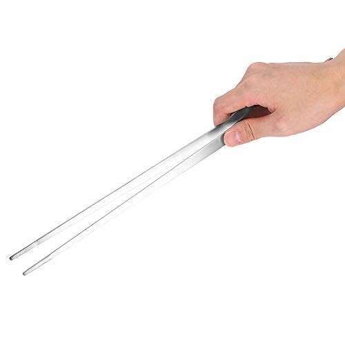 Fish Tank Aquarium Water Plants Planting Clip Stainless Steel Tweezers Cultivate Tool Professional Aquarium Landscaping Tool for Aquatic Plants Straight and Elbow Tweezers