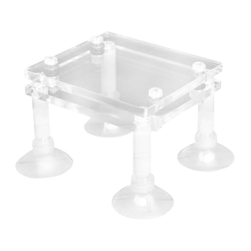 Submersible Pump Shockproof Pad Double Acrylic Water Pump Rack for Fish Tank and Design Reduces Noise and Easy Installation - size: 16X12X3.5CM
