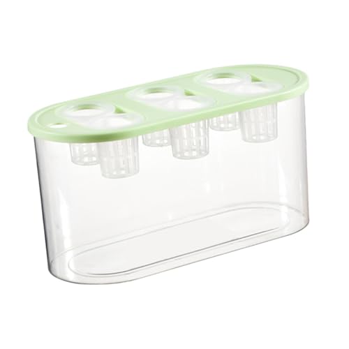 Hydroponic, Hydroponic System, Planting Container, 6 Holes, Indoor Tabletop Mini Aquarium for Plants and Fish, Green - color: Green
