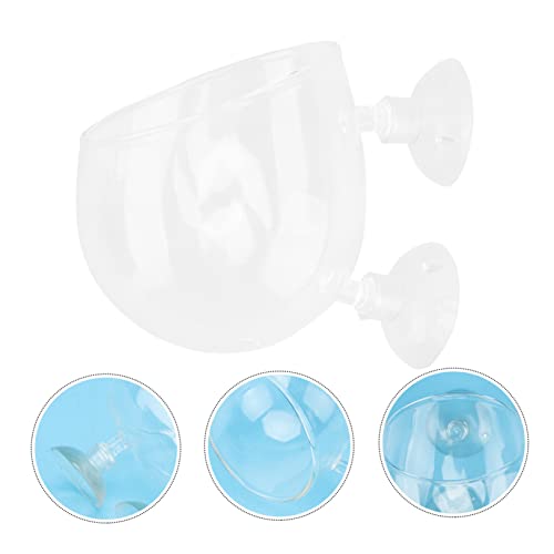 BESPORTBLE Glass Aquatic Plant Cup Pot Cups for Fish Tank Water Plant Holder Permeable Base for Shrimp and Planted Tanks Aquarium Decoration